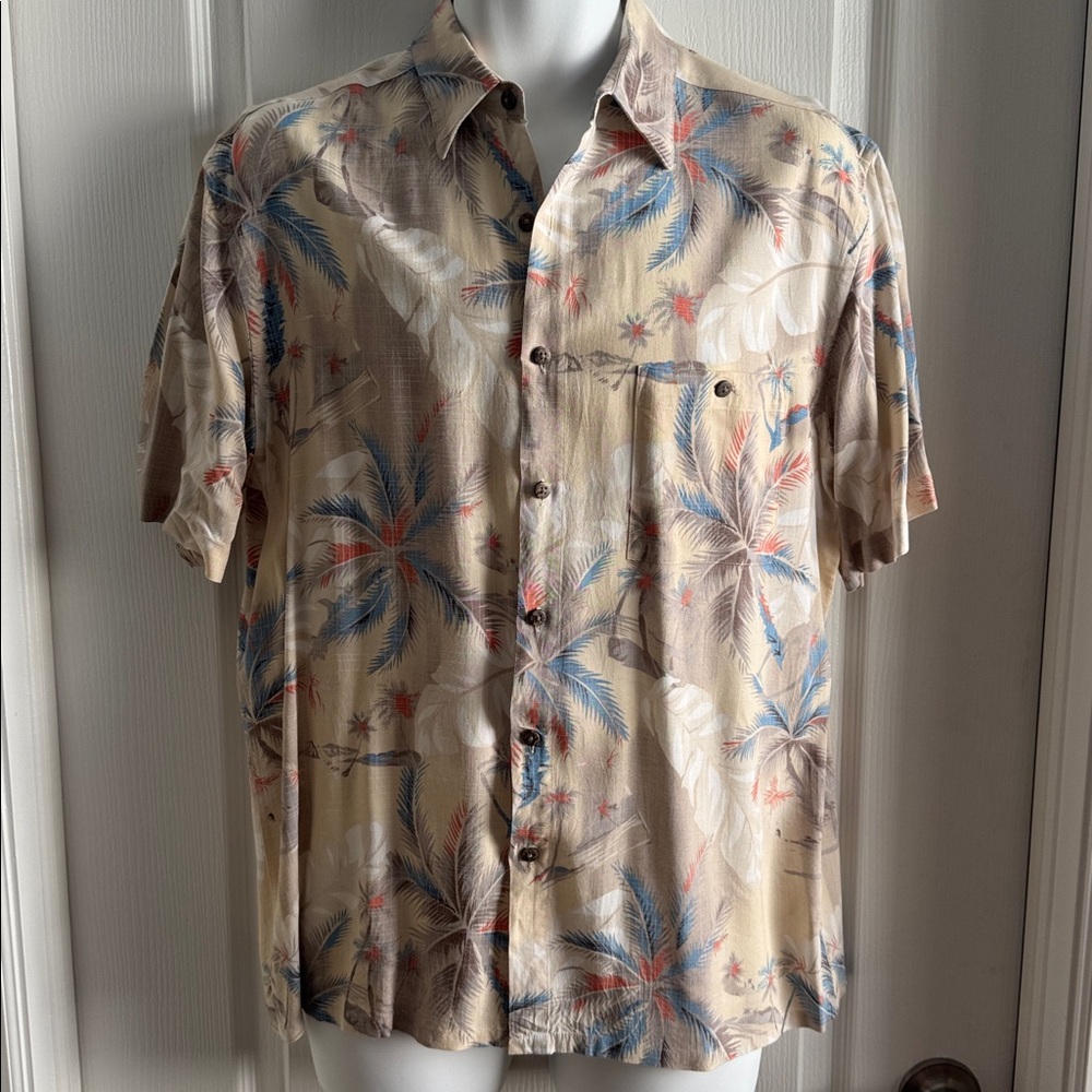 Floral Print Men's Shirt-M